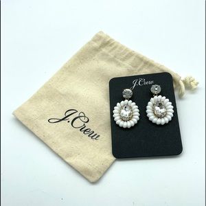 J. Crew White Zuni Zun Mini Earrings